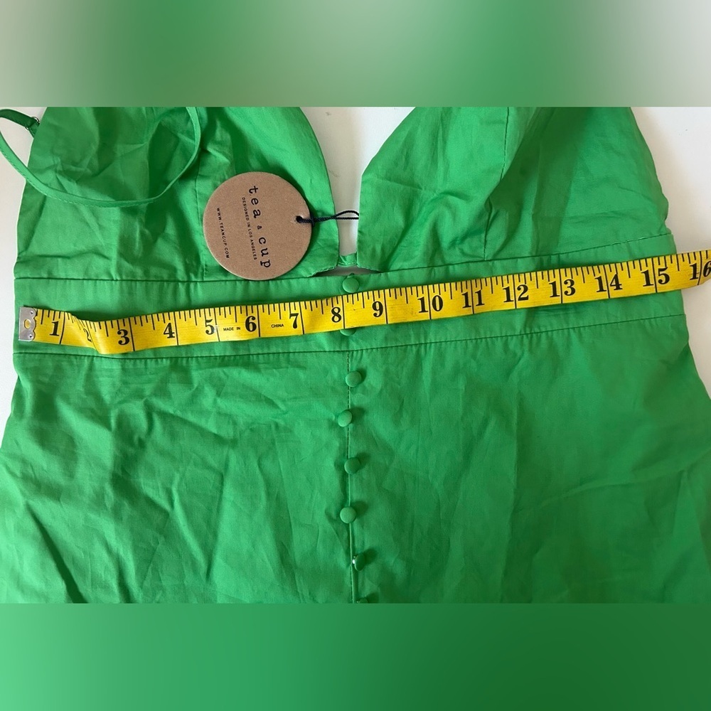 NWT TEA & CUP KELLY GREEN MELIA SUN DRESS. Sz. L. ABSOLUTELY STUNNING, SEXY - Picture 10 of 11